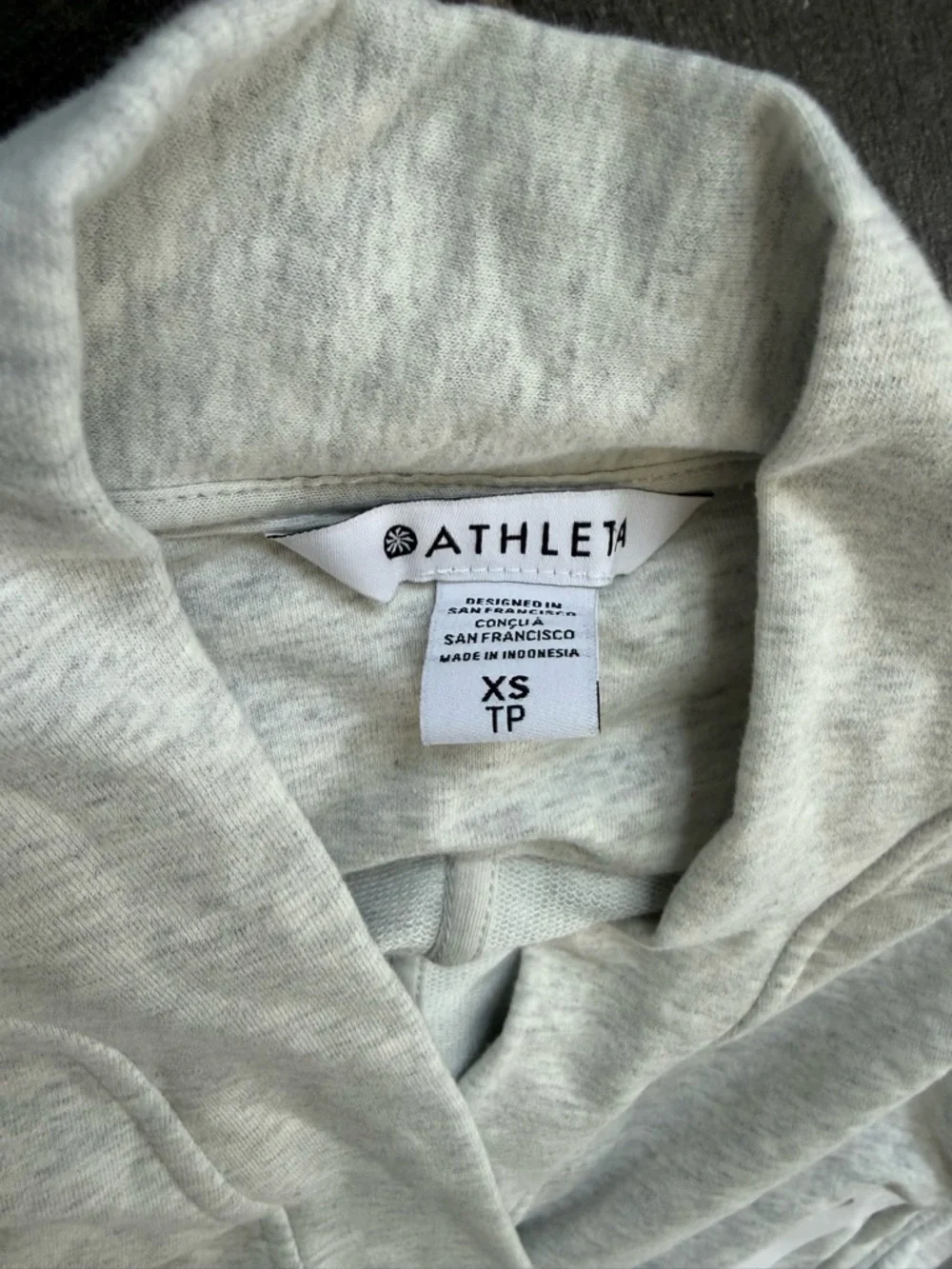 Athleta Retroterry Wrap Sweatshirt Gray NWT XS - Picture 2 of 5